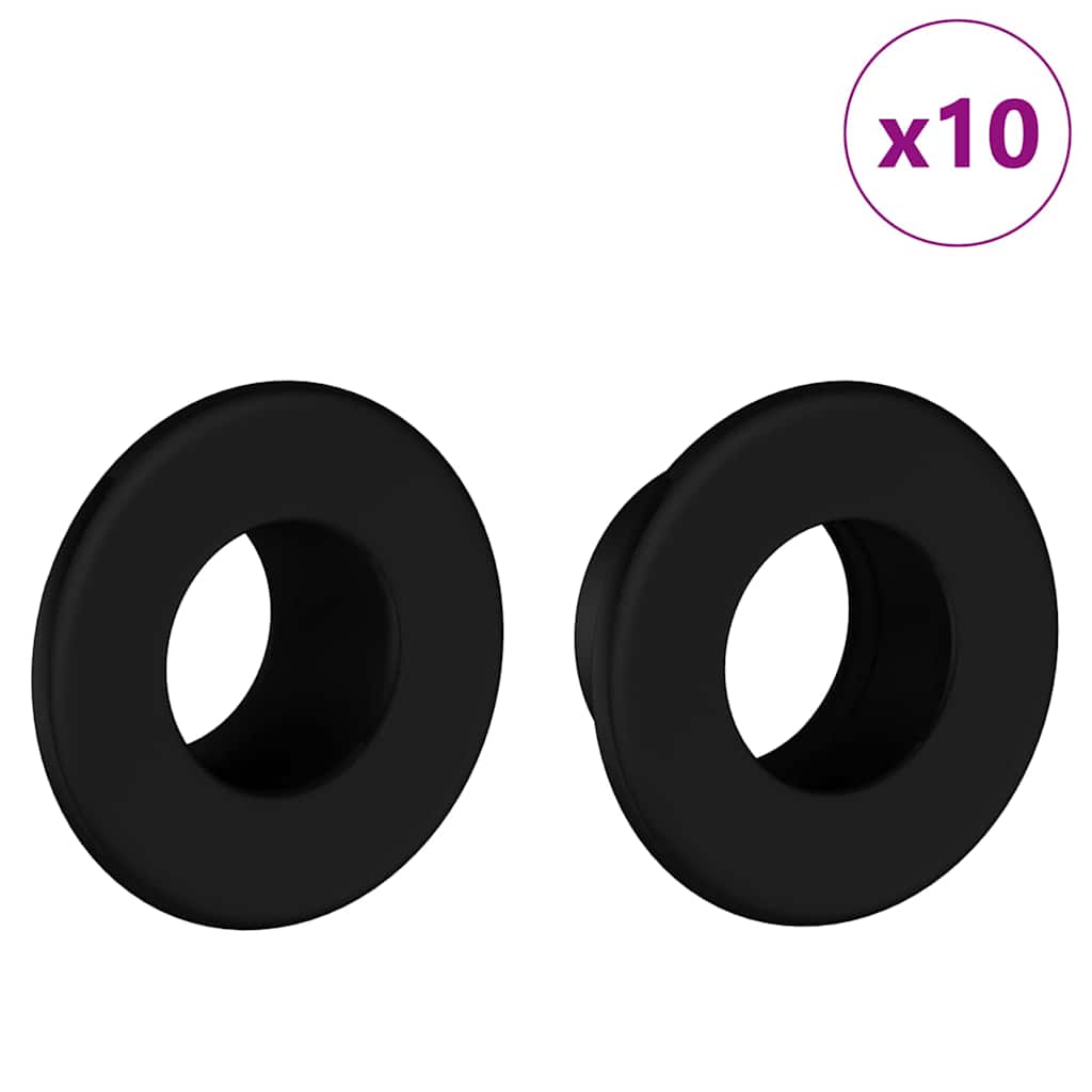 Tappi per tavolo da calciobalilla 10 pz Nero 3 x 3 x 1,4 cm