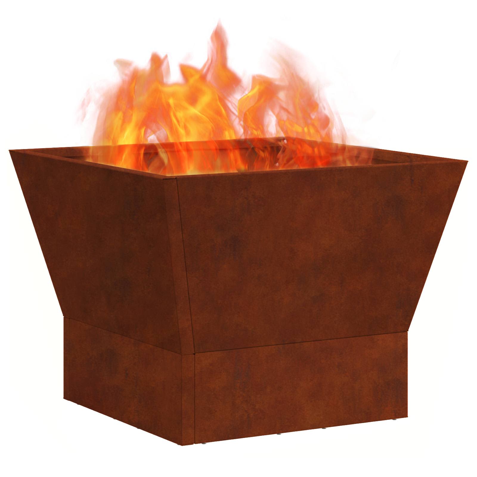 Braciere Ruggine 40 x 40 x 35 cm Acciaio Corten