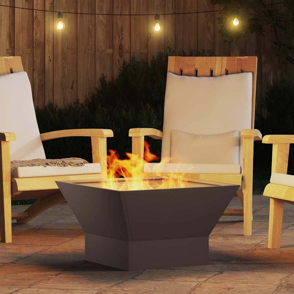 Braciere Nero 60 x 60 x 35 cm Acciaio Corten