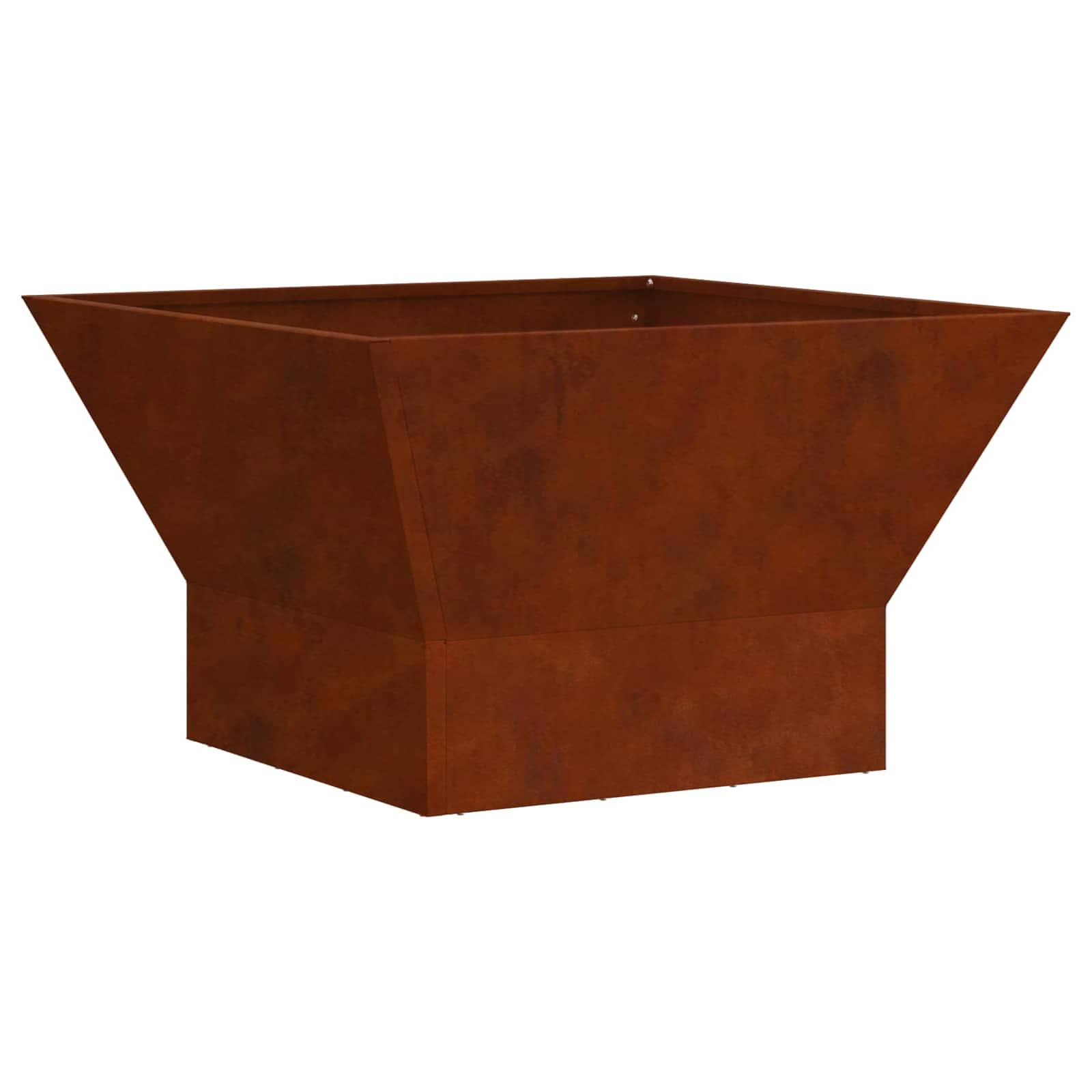 Braciere Ruggine 60 x 60 x 35 cm Acciaio Corten