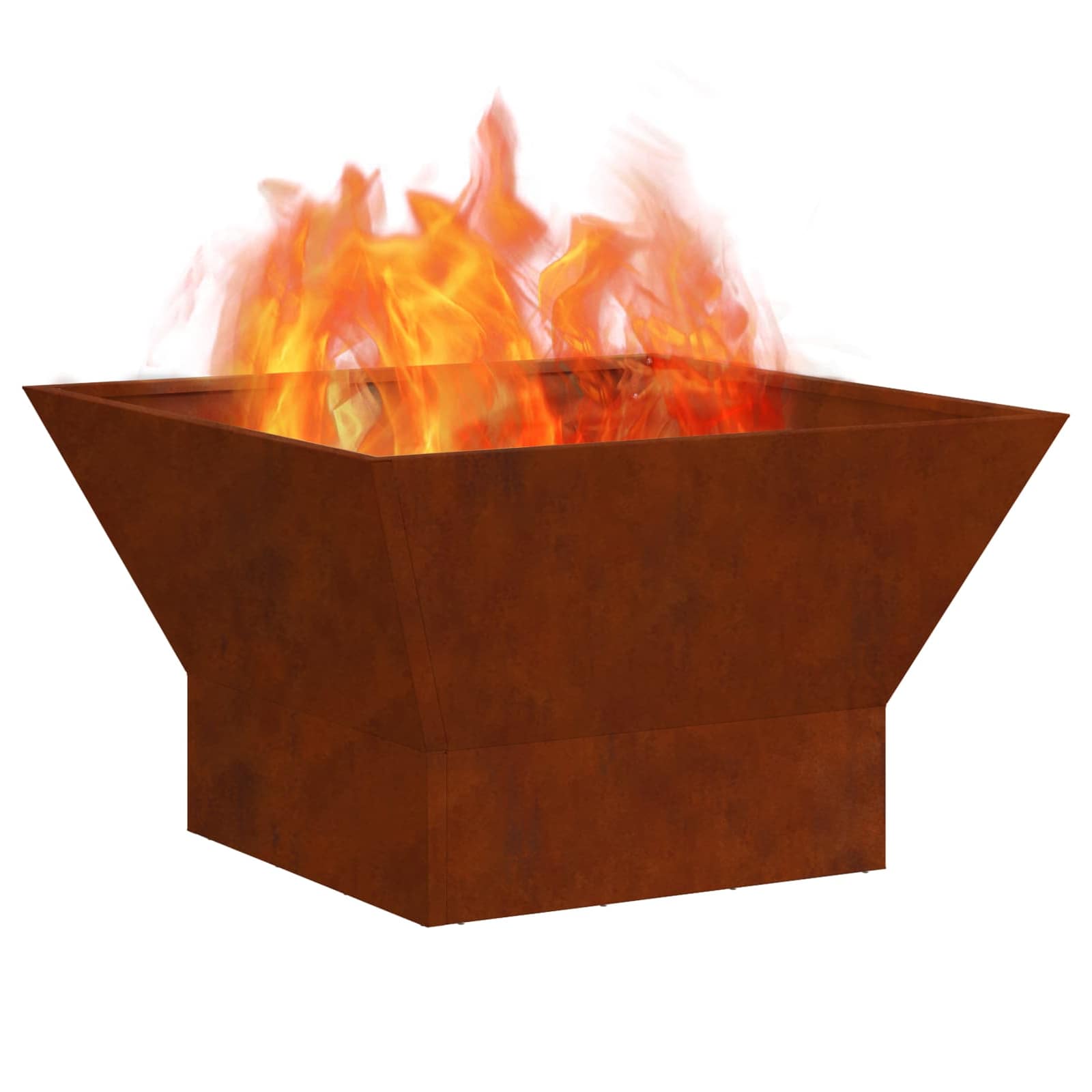 Braciere Ruggine 60 x 60 x 35 cm Acciaio Corten
