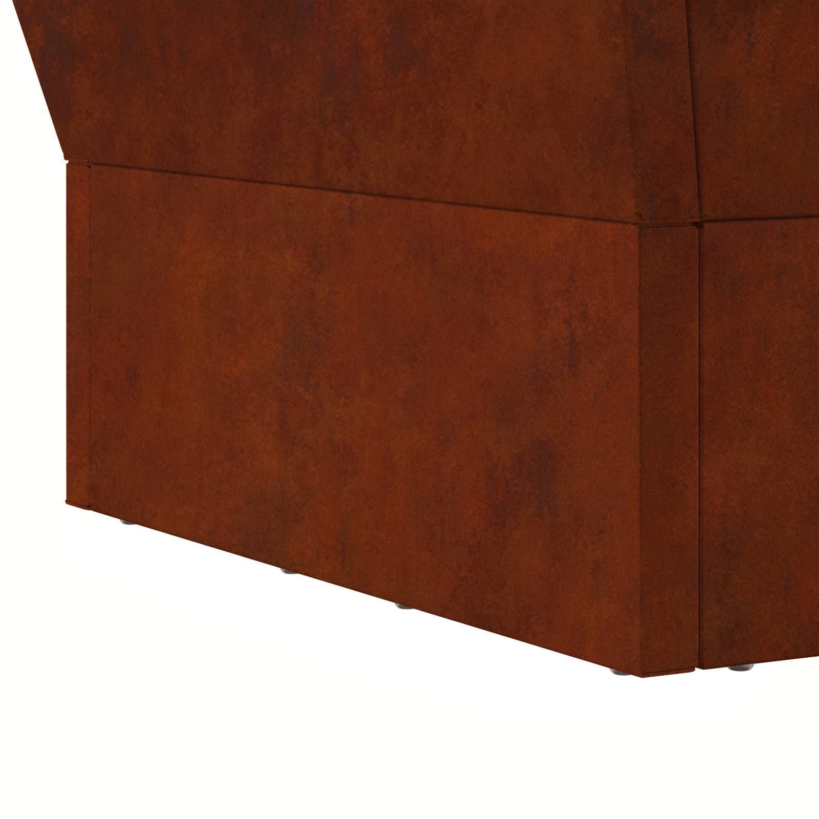 Braciere Ruggine 60 x 60 x 35 cm Acciaio Corten