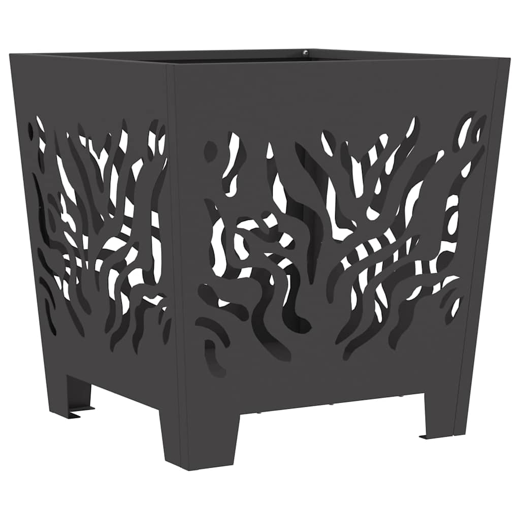 Focolare Nero 40 x 40 x 40 cm acciaio corten