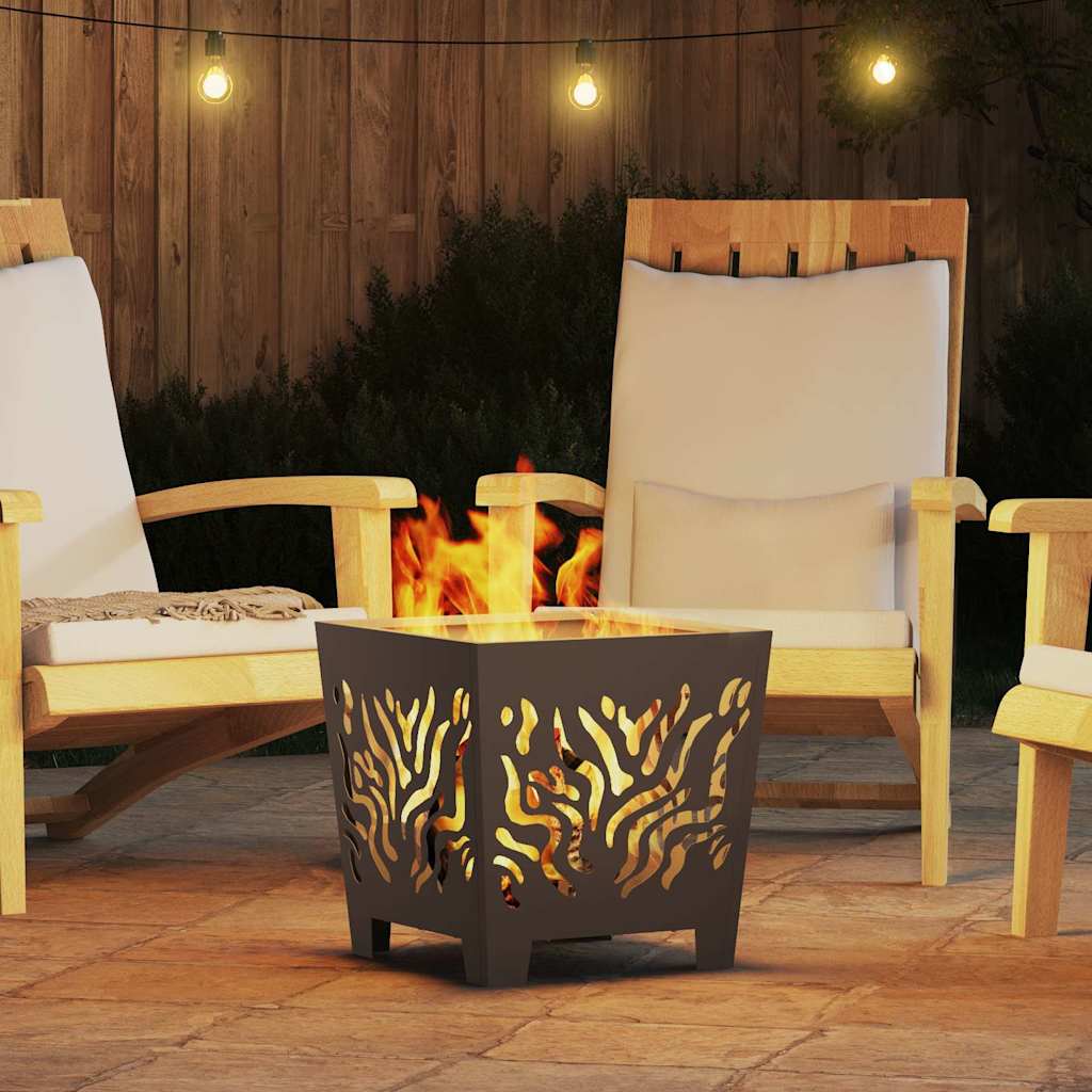 Focolare Nero 40 x 40 x 40 cm acciaio corten