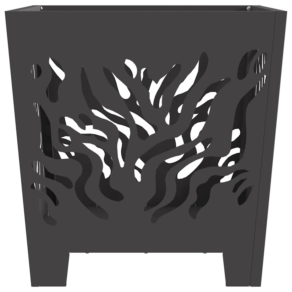 Focolare Nero 40 x 40 x 40 cm acciaio corten