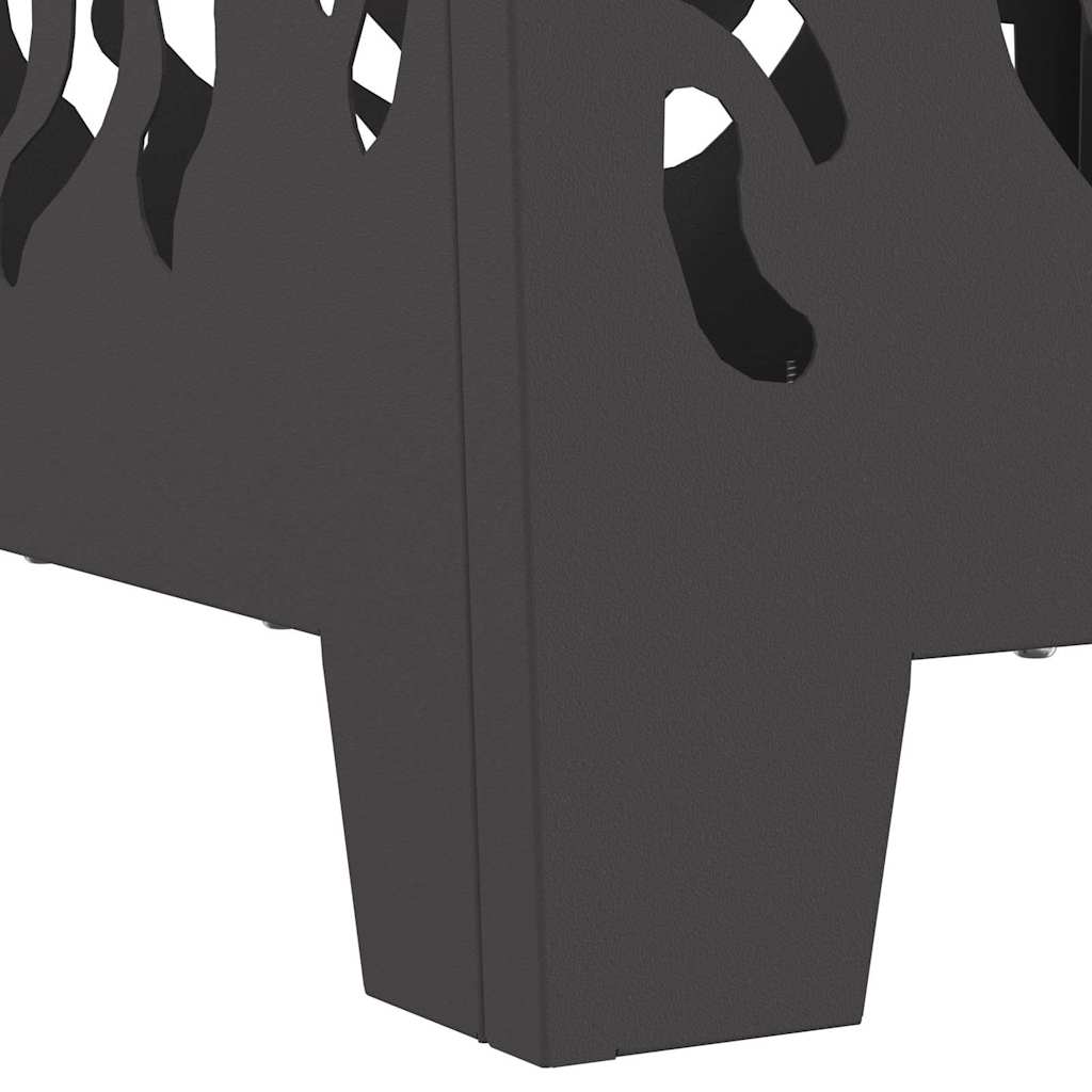 Focolare Nero 40 x 40 x 40 cm acciaio corten