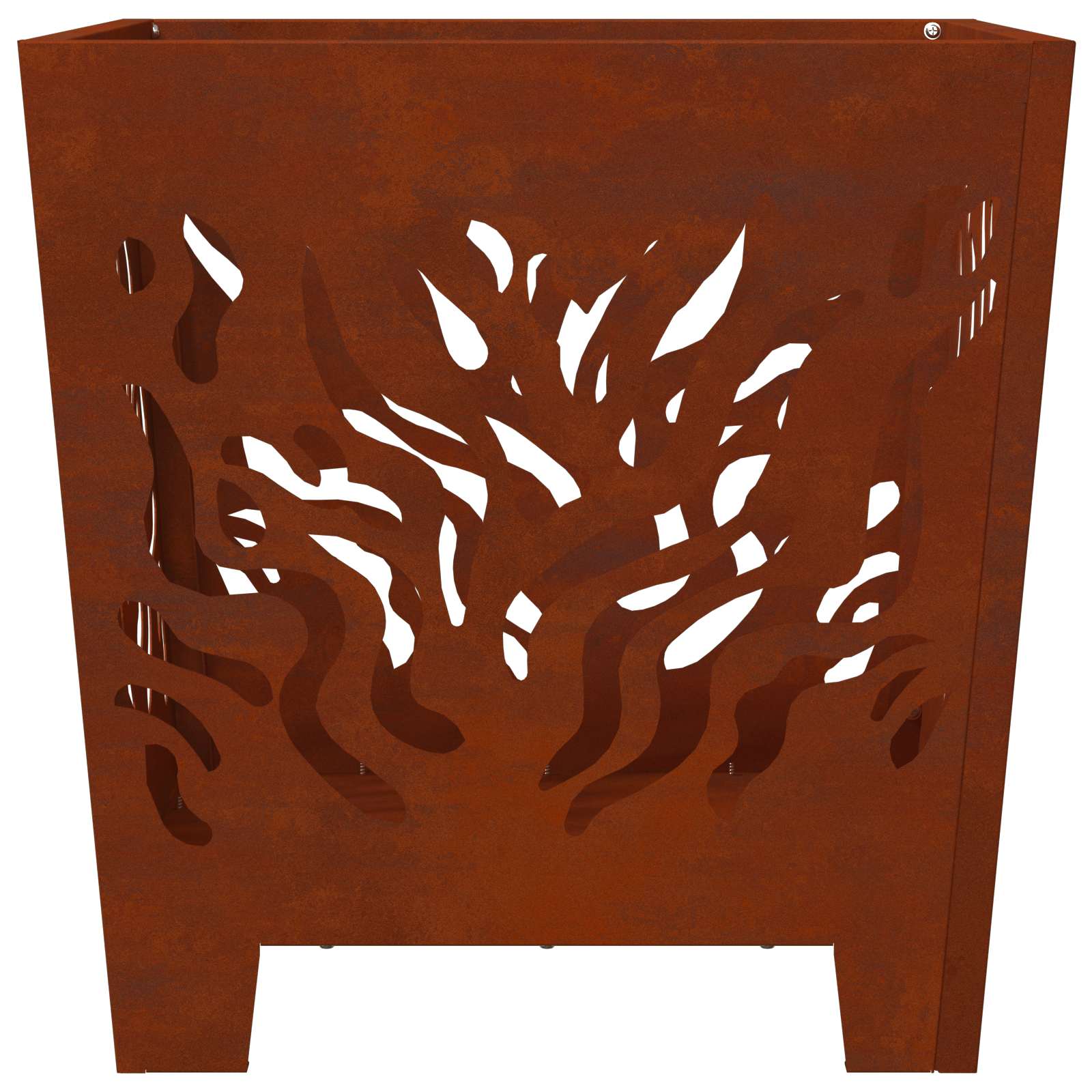 Focolare Marrone 40 x 40 x 40 cm acciaio corten
