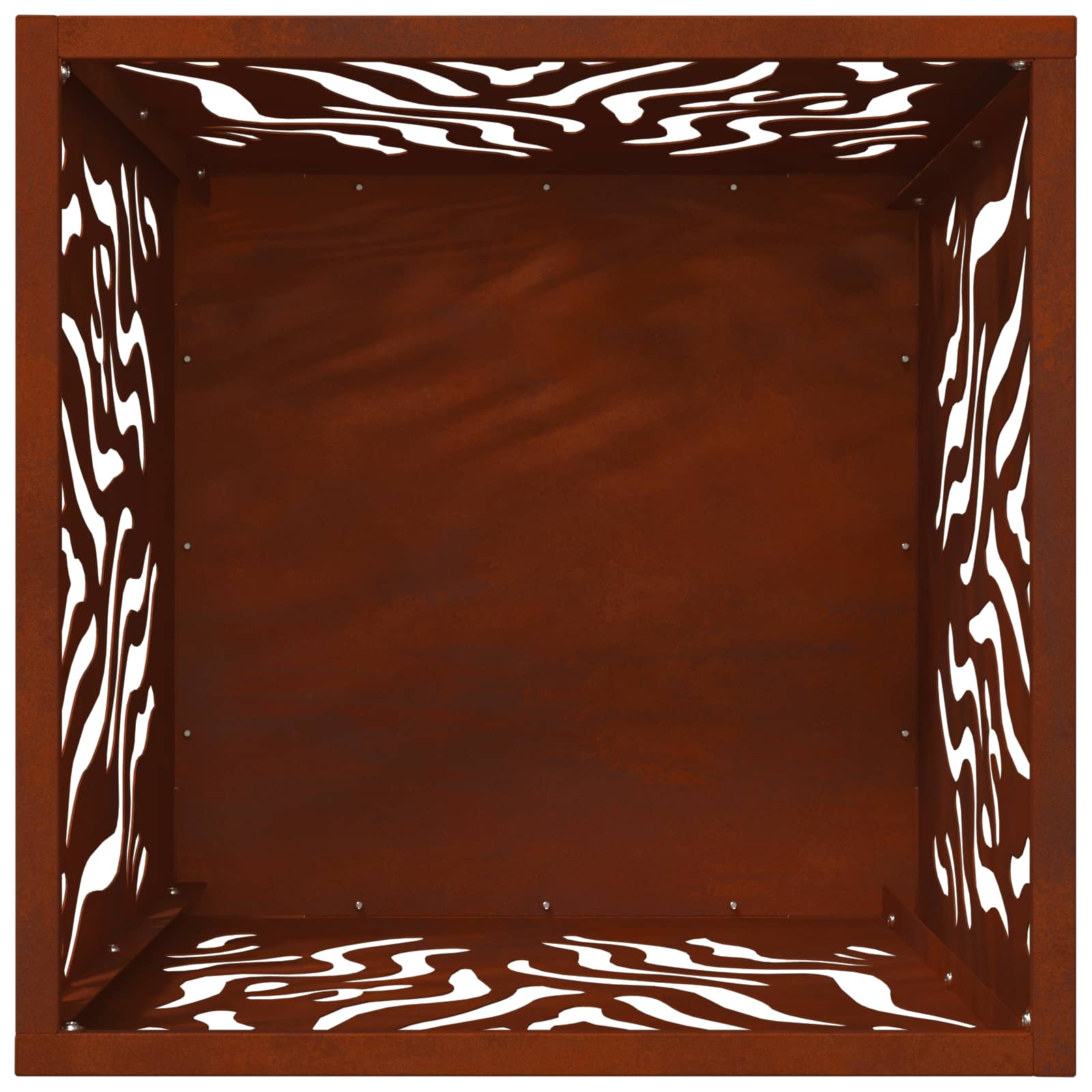 Focolare Marrone 40 x 40 x 40 cm acciaio corten