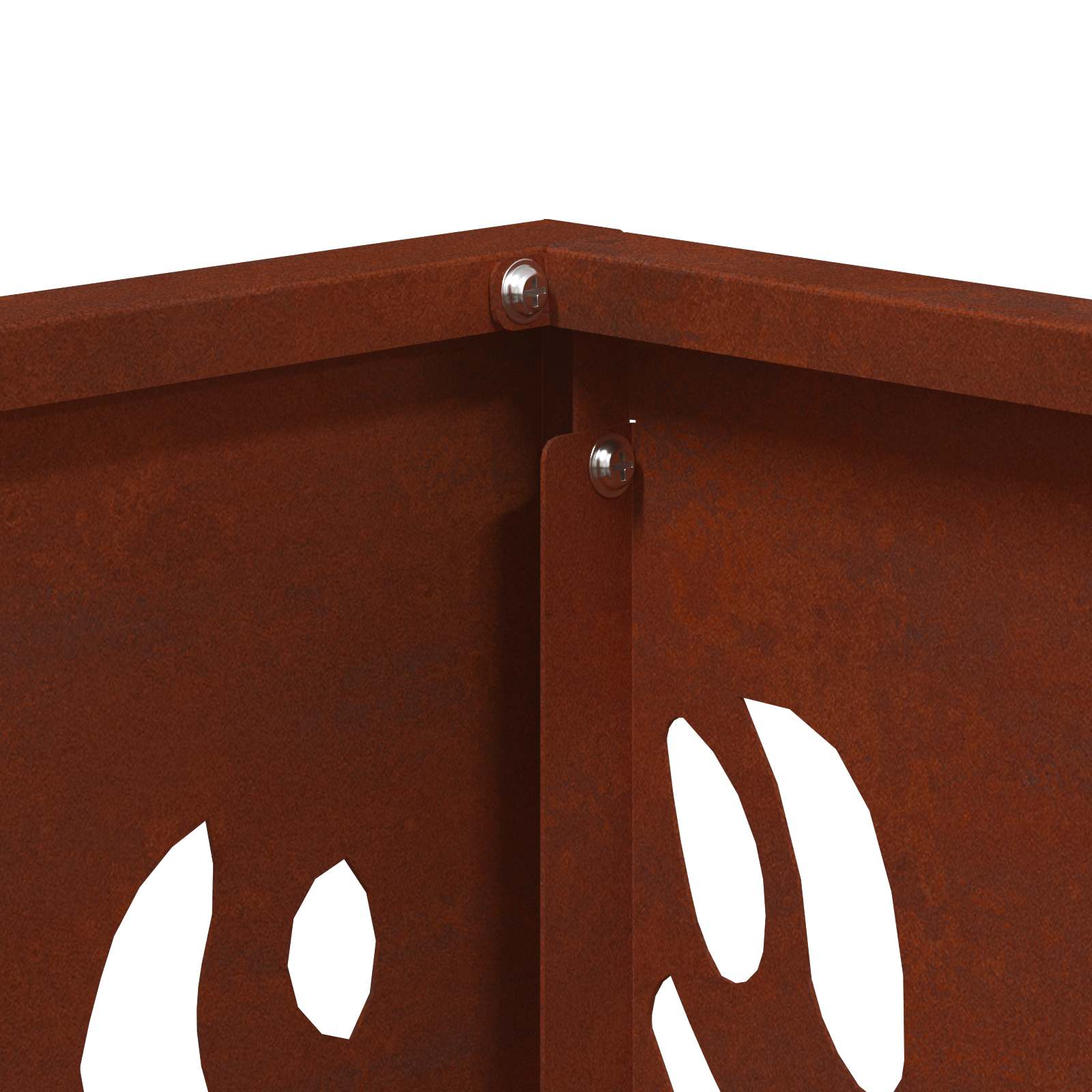 Focolare Marrone 40 x 40 x 40 cm acciaio corten