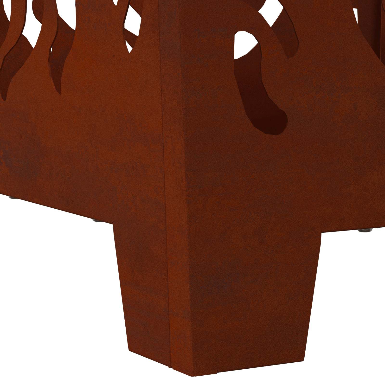 Focolare Marrone 40 x 40 x 40 cm acciaio corten