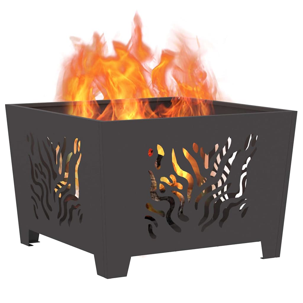 Focolare Nero 60 x 60 x 40 cm acciaio corten