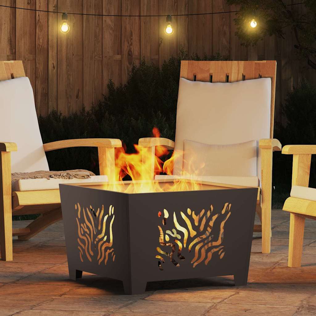 Focolare Nero 60 x 60 x 40 cm acciaio corten