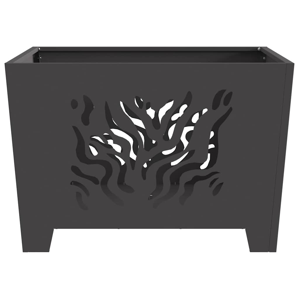 Focolare Nero 60 x 60 x 40 cm acciaio corten