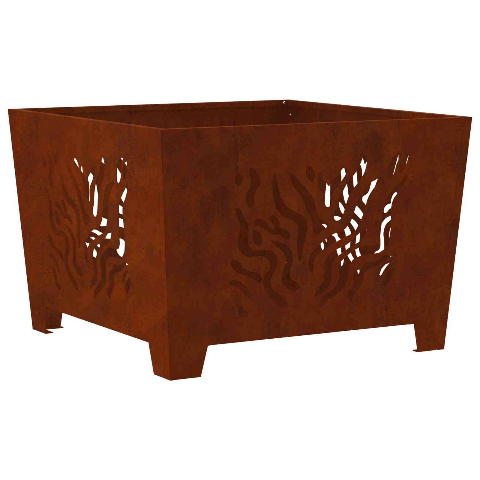 Focolare Marrone 60 x 60 x 40 cm acciaio corten