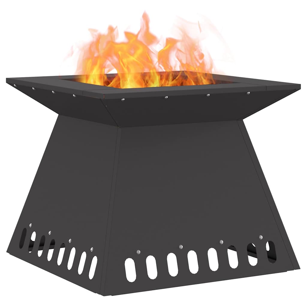 Braciere Nero 48 x 48 x 40 cm Acciaio Corten