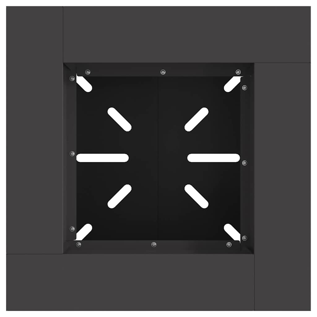 Braciere Nero 48 x 48 x 40 cm Acciaio Corten