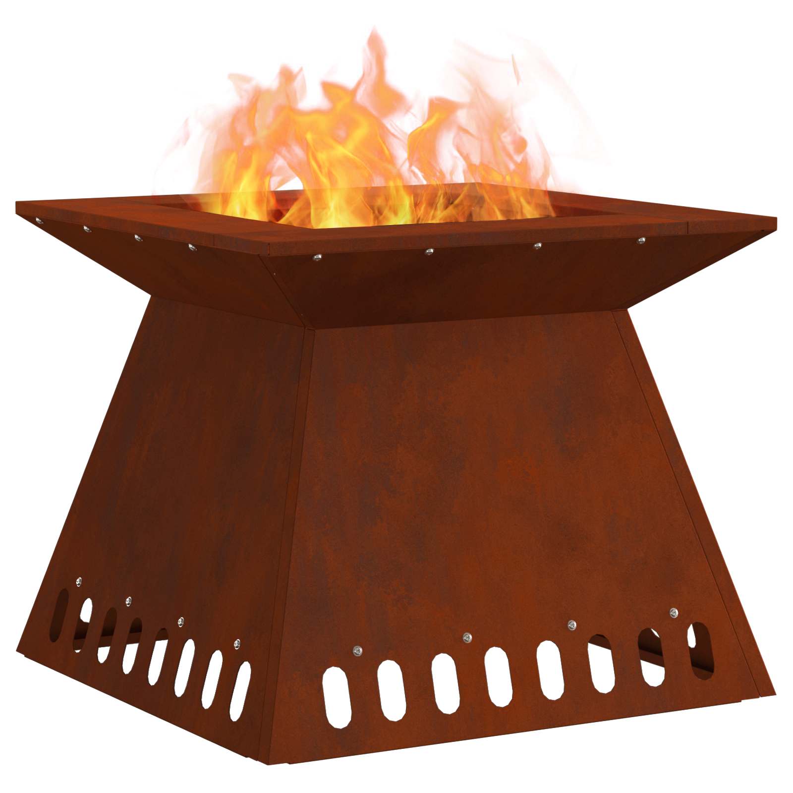 Braciere Ruggine 48 x 48 x 40 cm Acciaio Corten