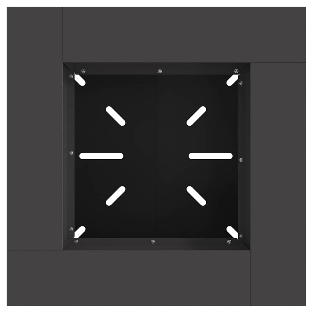 Braciere Nero 60 x 60 x 50 cm Acciaio Corten