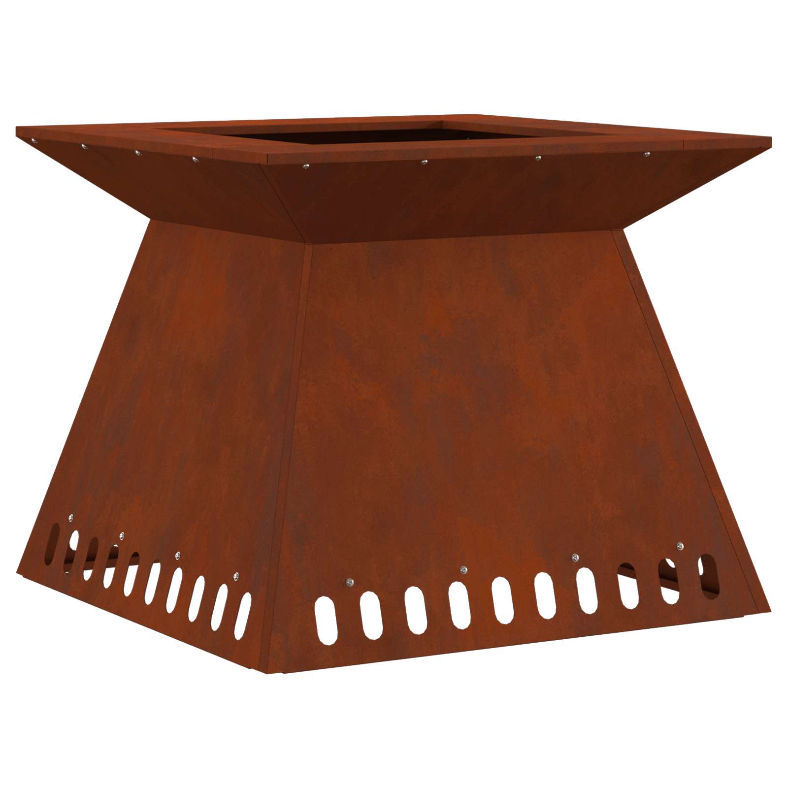 Braciere Ruggine 60 x 60 x 50 cm Acciaio Corten