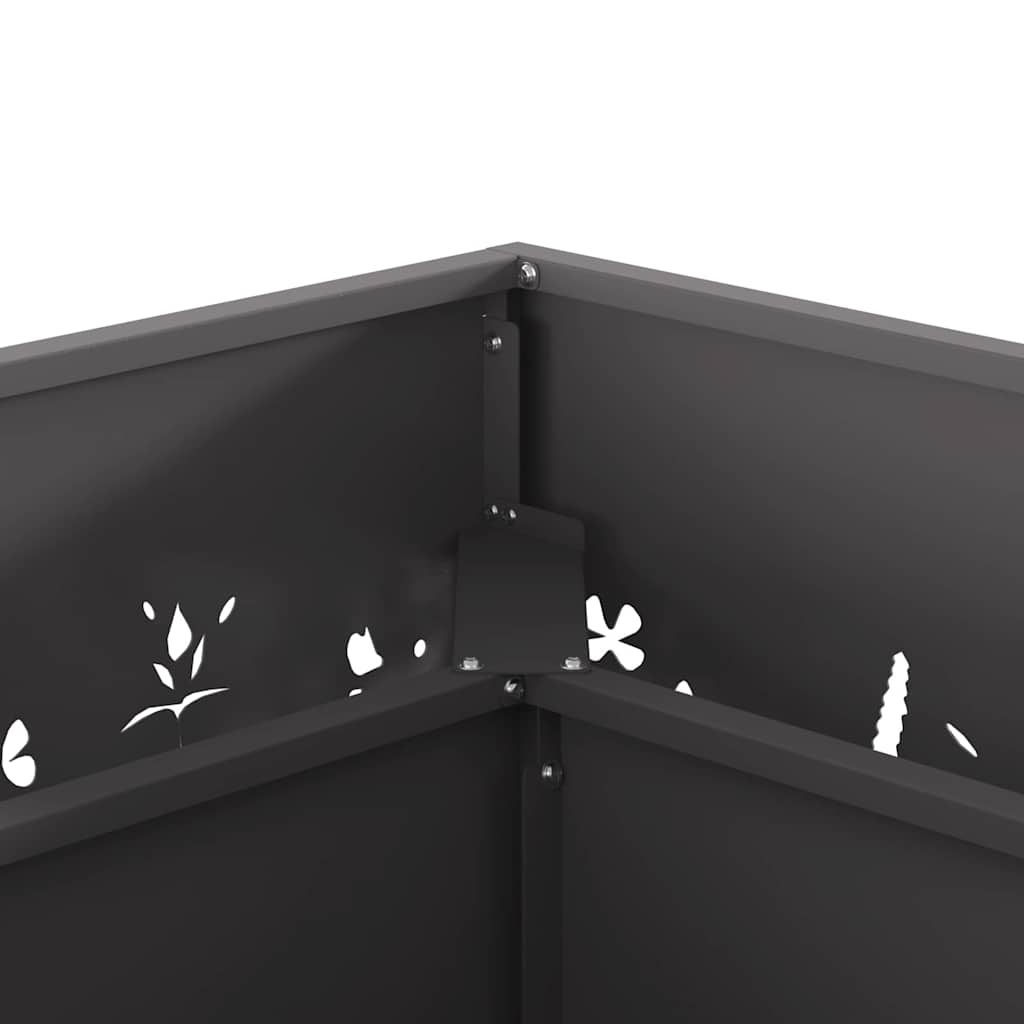 Braciere Nero Acciaio resistente alle intemperie