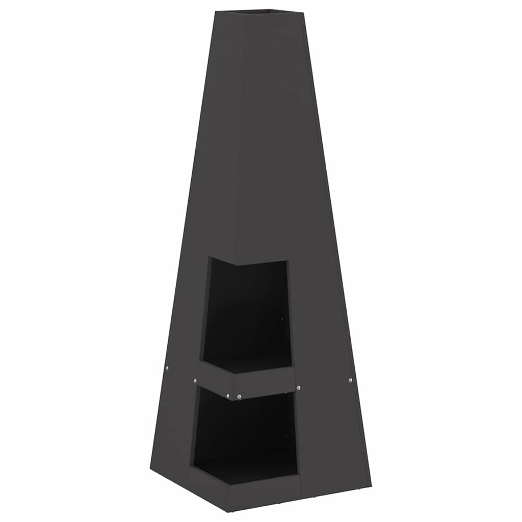 Braciere Nero 35 x 35 x 100 cm Acciaio Corten