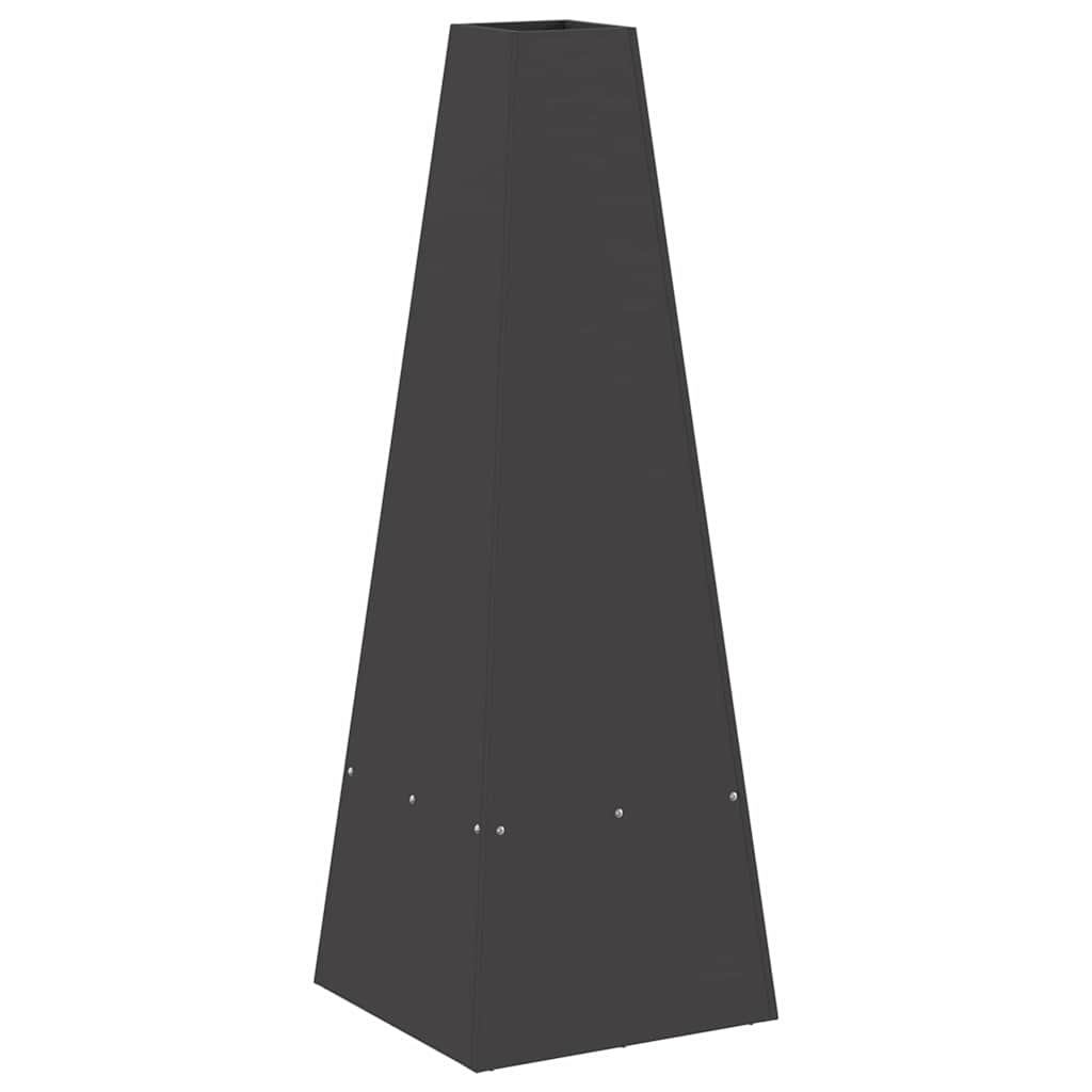 Braciere Nero 35 x 35 x 100 cm Acciaio Corten