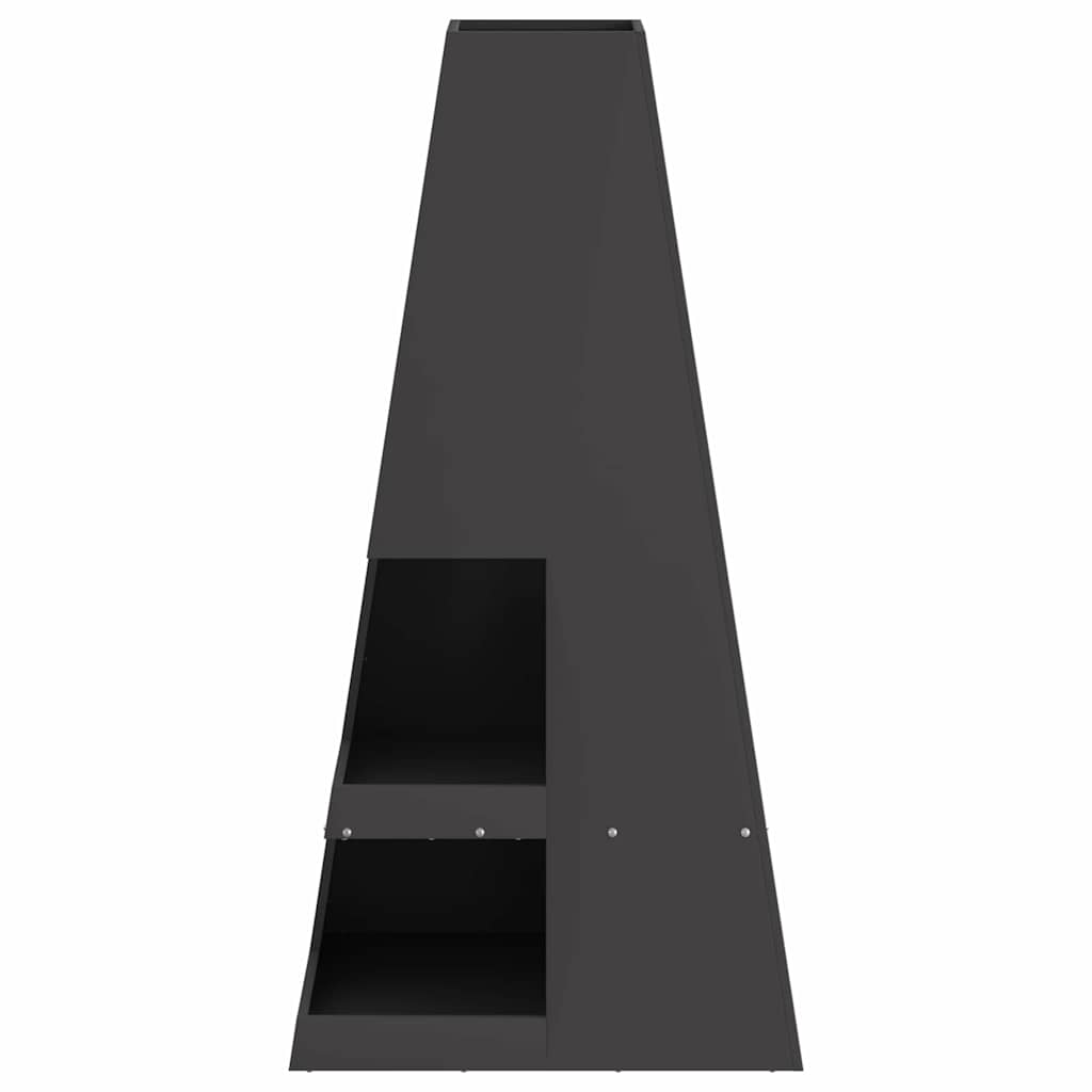 Braciere Nero 50 x 50 x 100 cm Acciaio Corten