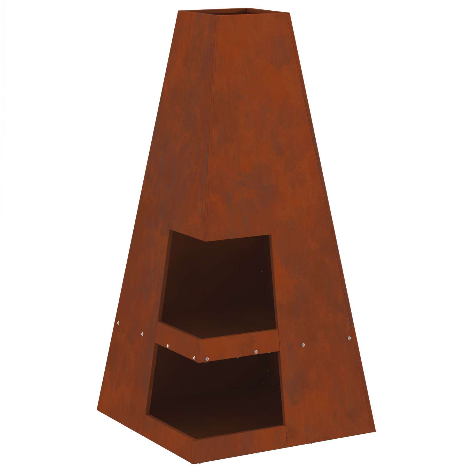 Braciere Ruggine 50 x 50 x 100 cm Acciaio Corten