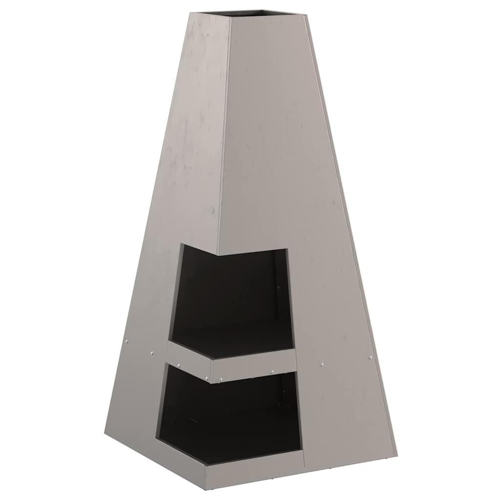 Braciere Ruggine 50 x 50 x 100 cm Acciaio Corten