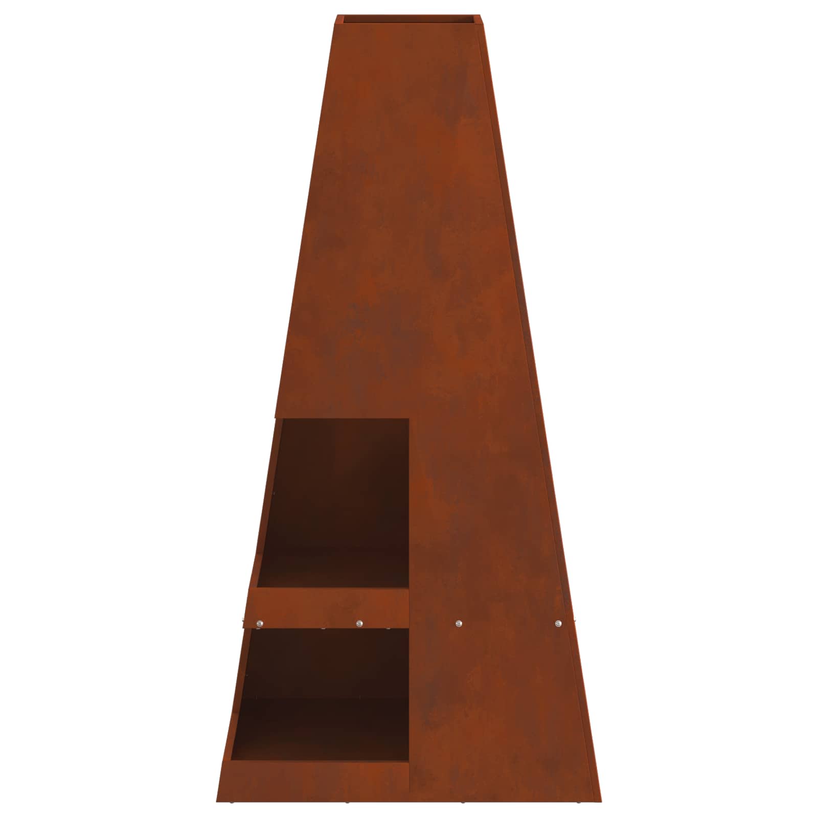 Braciere Ruggine 50 x 50 x 100 cm Acciaio Corten