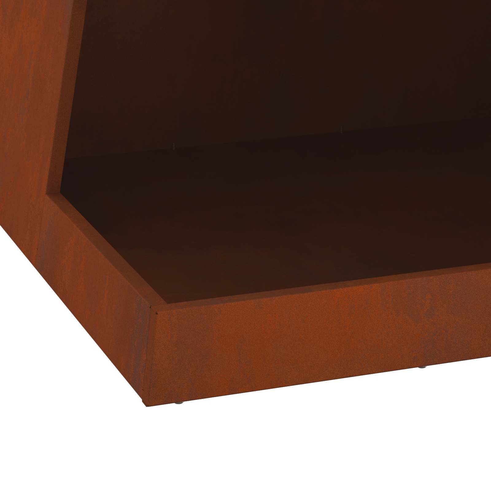 Braciere Ruggine 50 x 50 x 100 cm Acciaio Corten