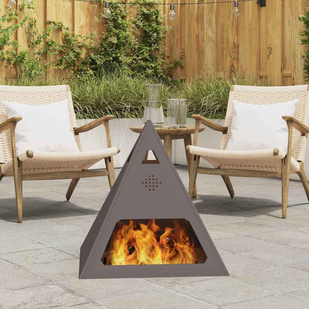 Braciere Nero 50 x 50 x 51 cm acciaio corten
