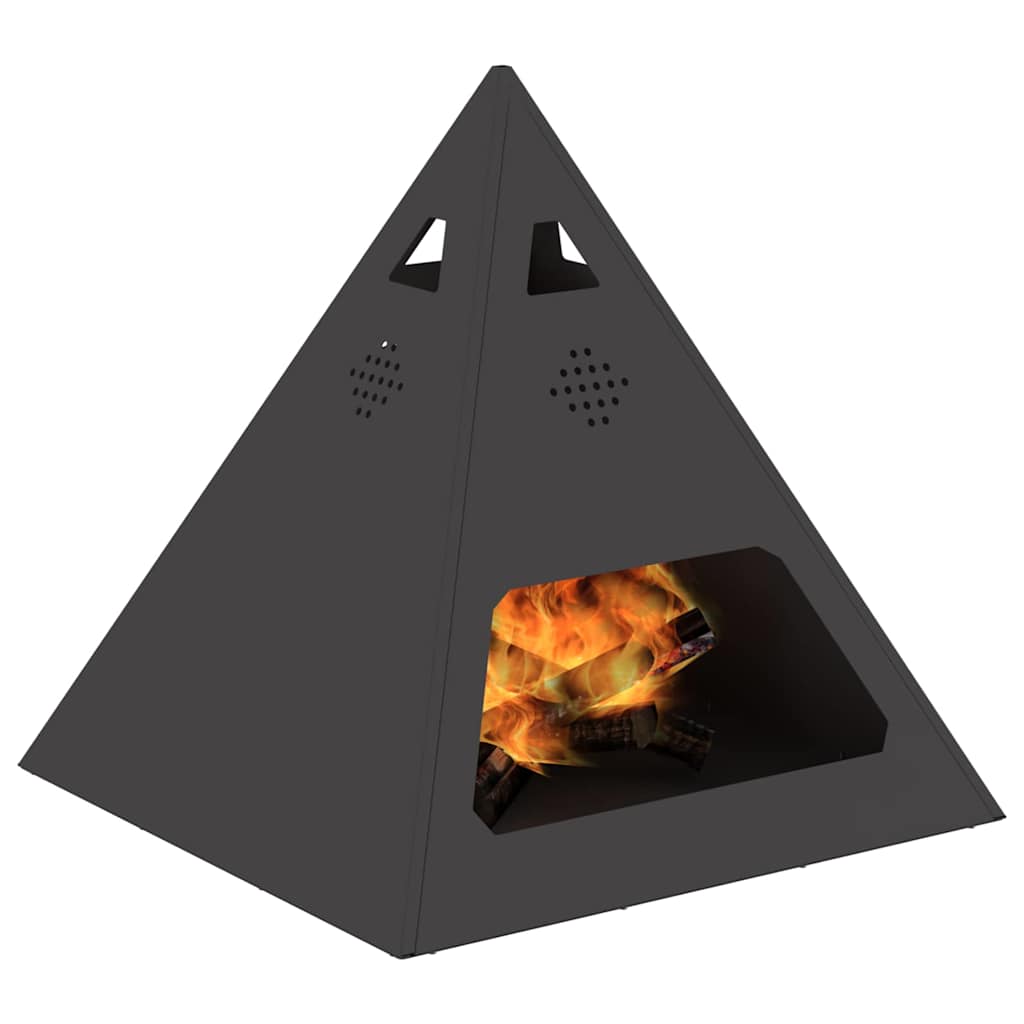 Braciere Nero 50 x 50 x 51 cm acciaio corten