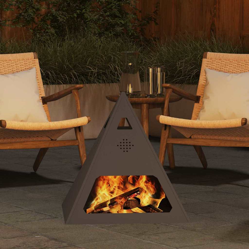 Braciere Nero 50 x 50 x 51 cm acciaio corten