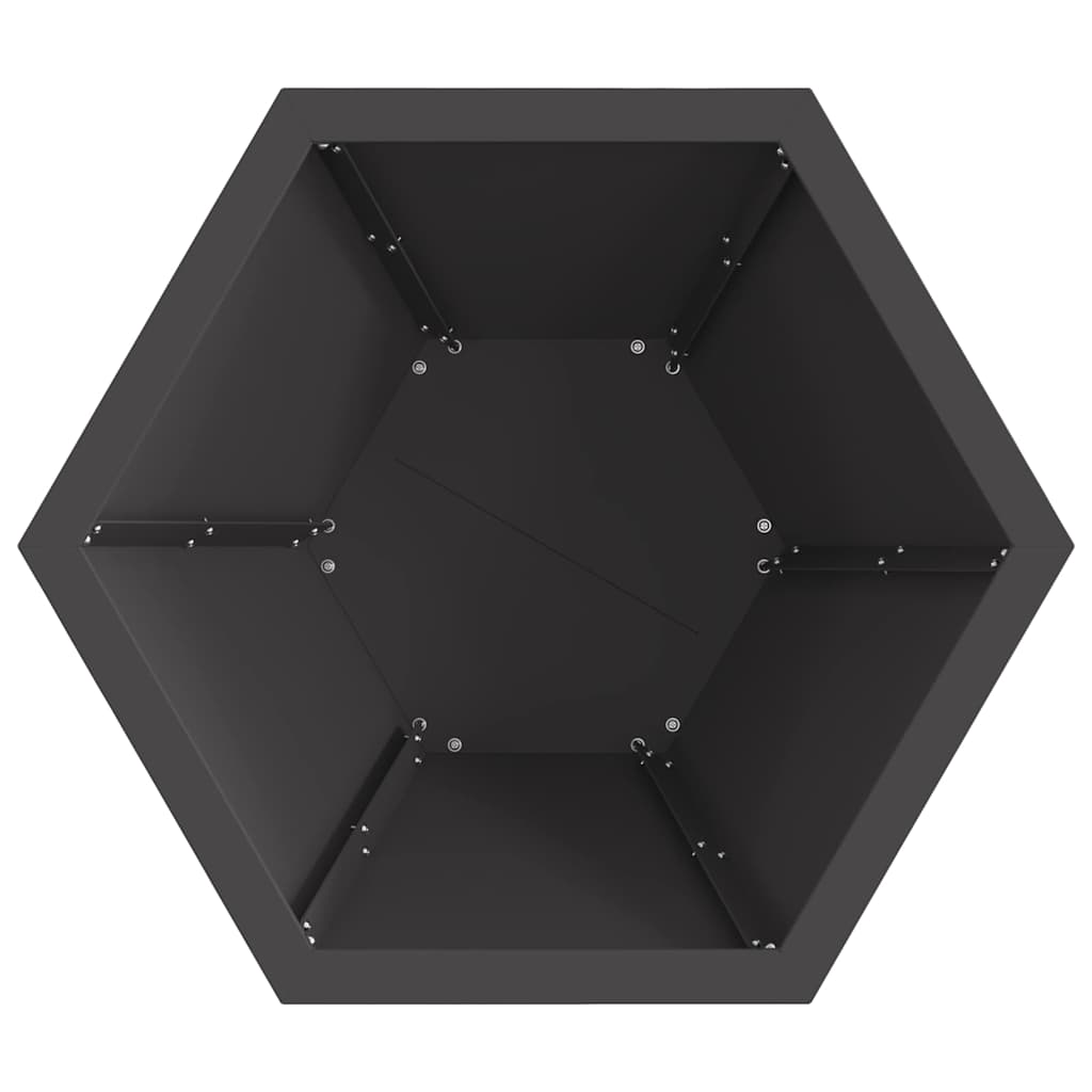 Braciere Nero 50 x 50 x 40 cm Acciaio Corten