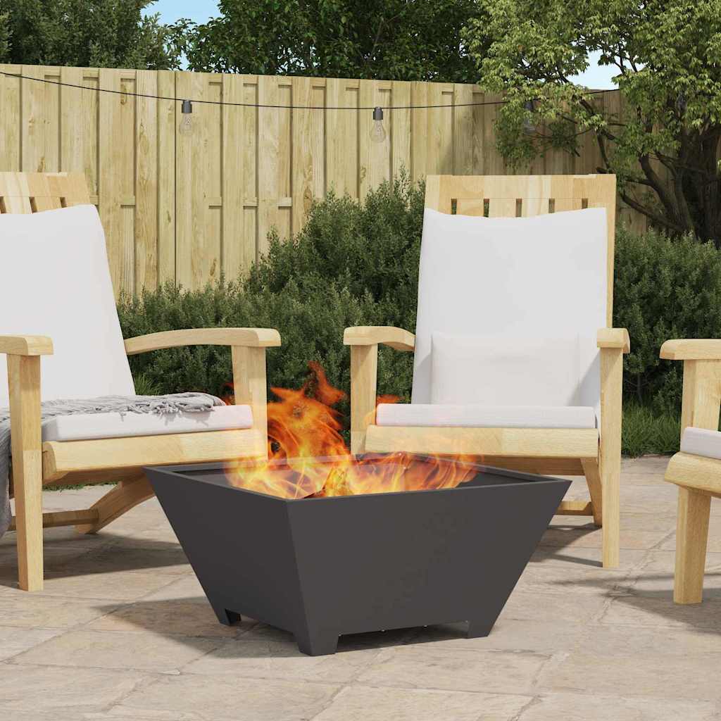Braciere Nero 60 x 60 x 30 cm Acciaio Corten