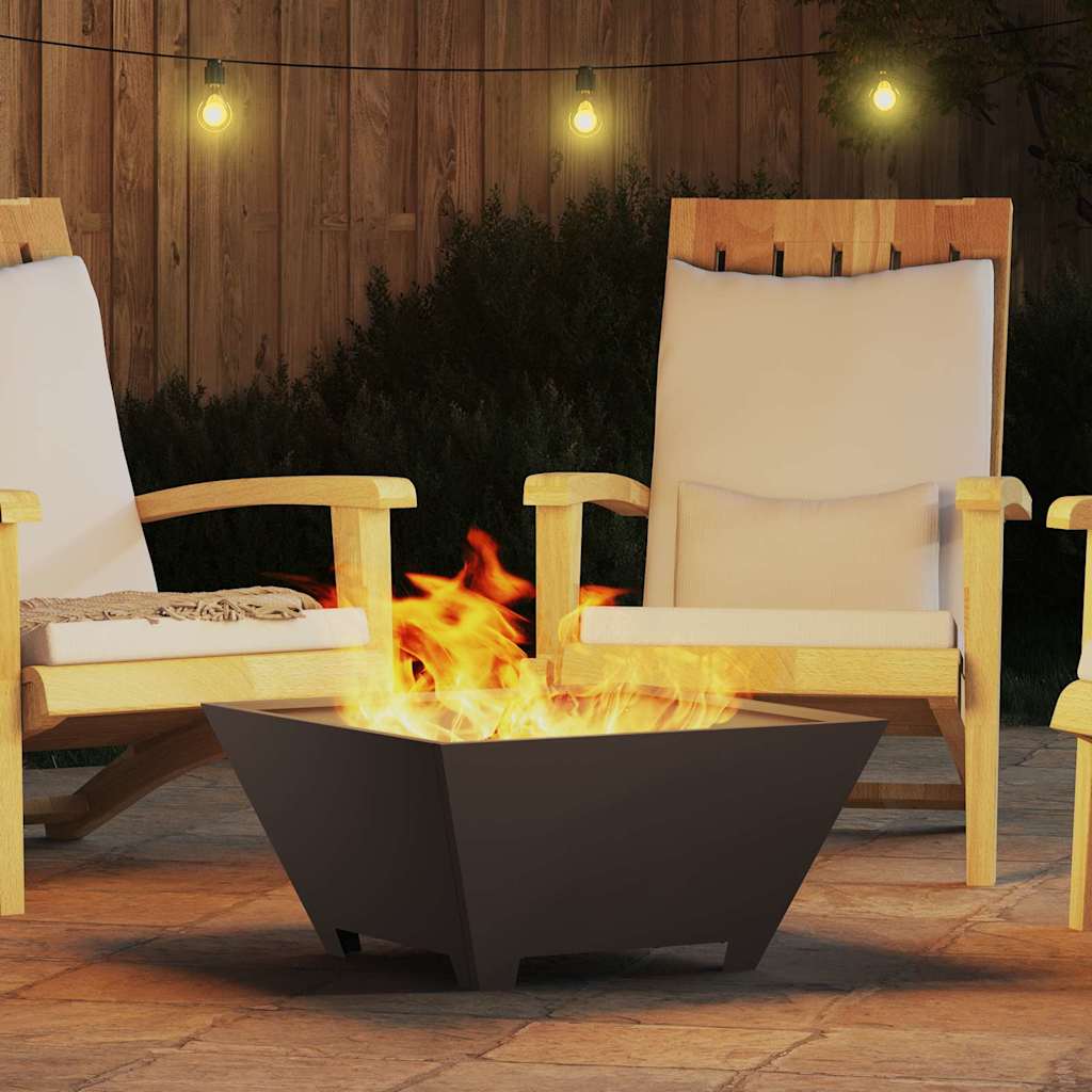 Braciere Nero 60 x 60 x 30 cm Acciaio Corten