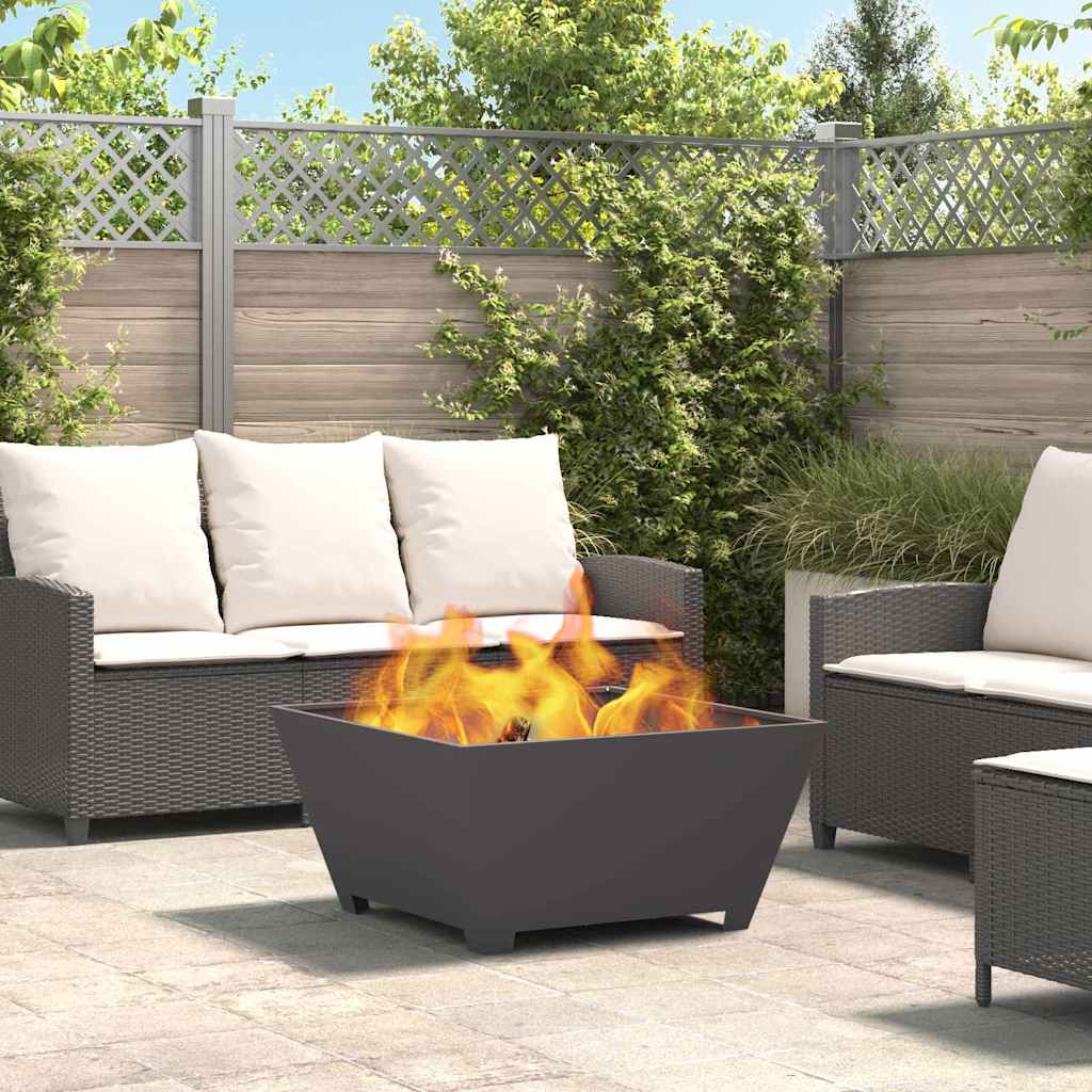 Braciere Nero 80 x 80 x 40 cm Acciaio Corten