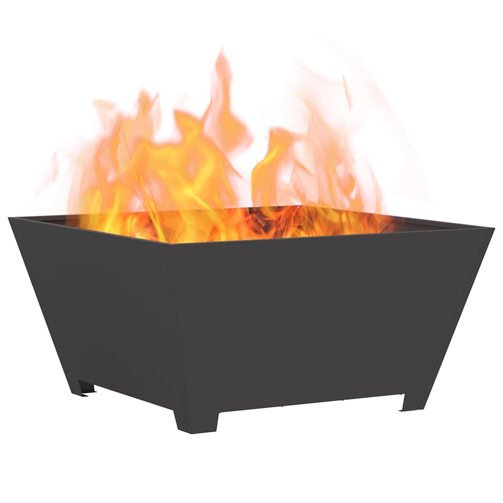 Braciere Nero 80 x 80 x 40 cm Acciaio Corten