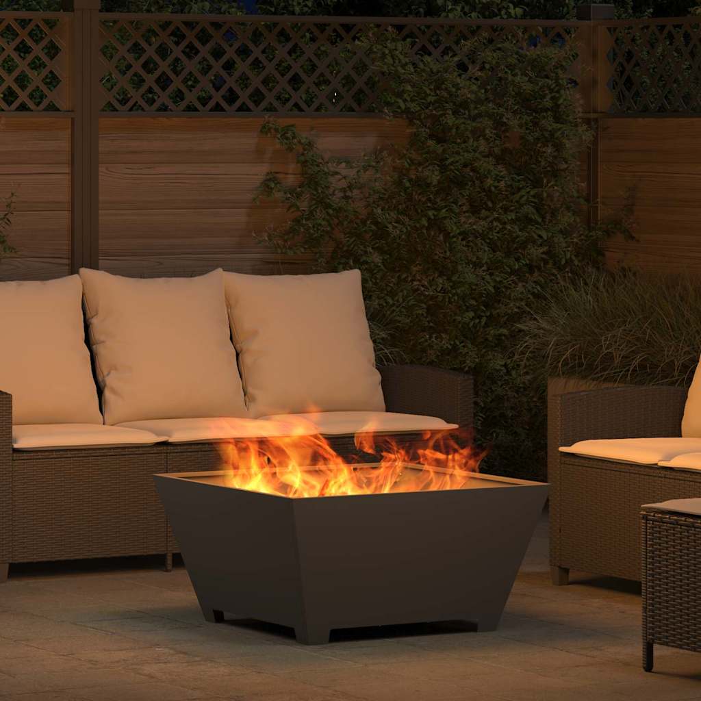 Braciere Nero 80 x 80 x 40 cm Acciaio Corten