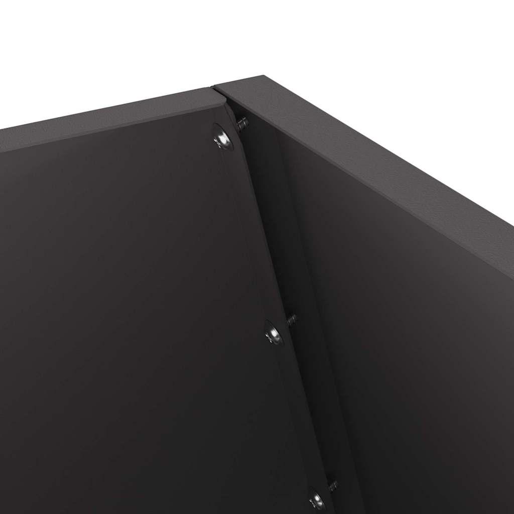 Braciere Nero 50 x 50 x 100 cm Acciaio Corten
