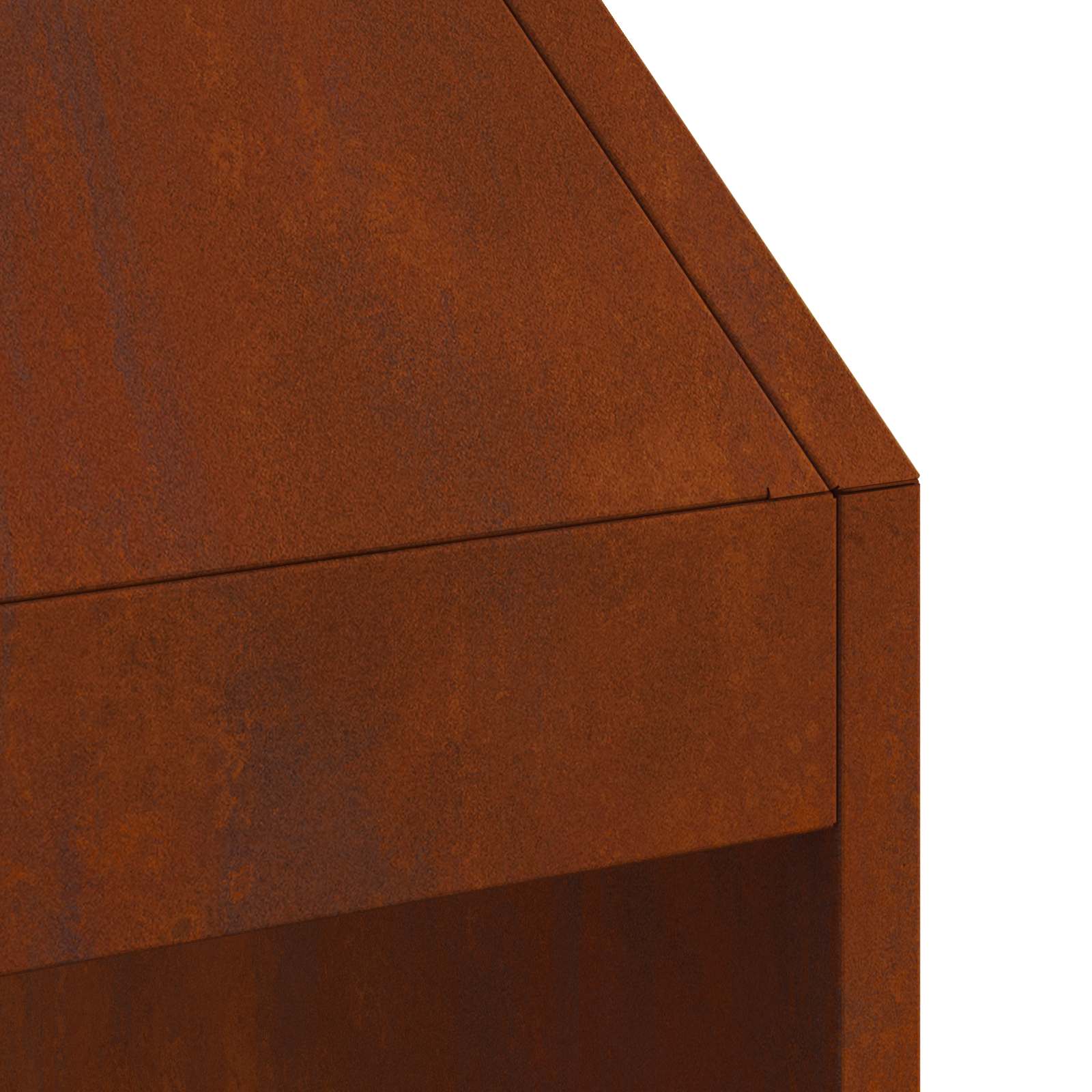 Braciere Ruggine 50 x 50 x 100 cm Acciaio Corten