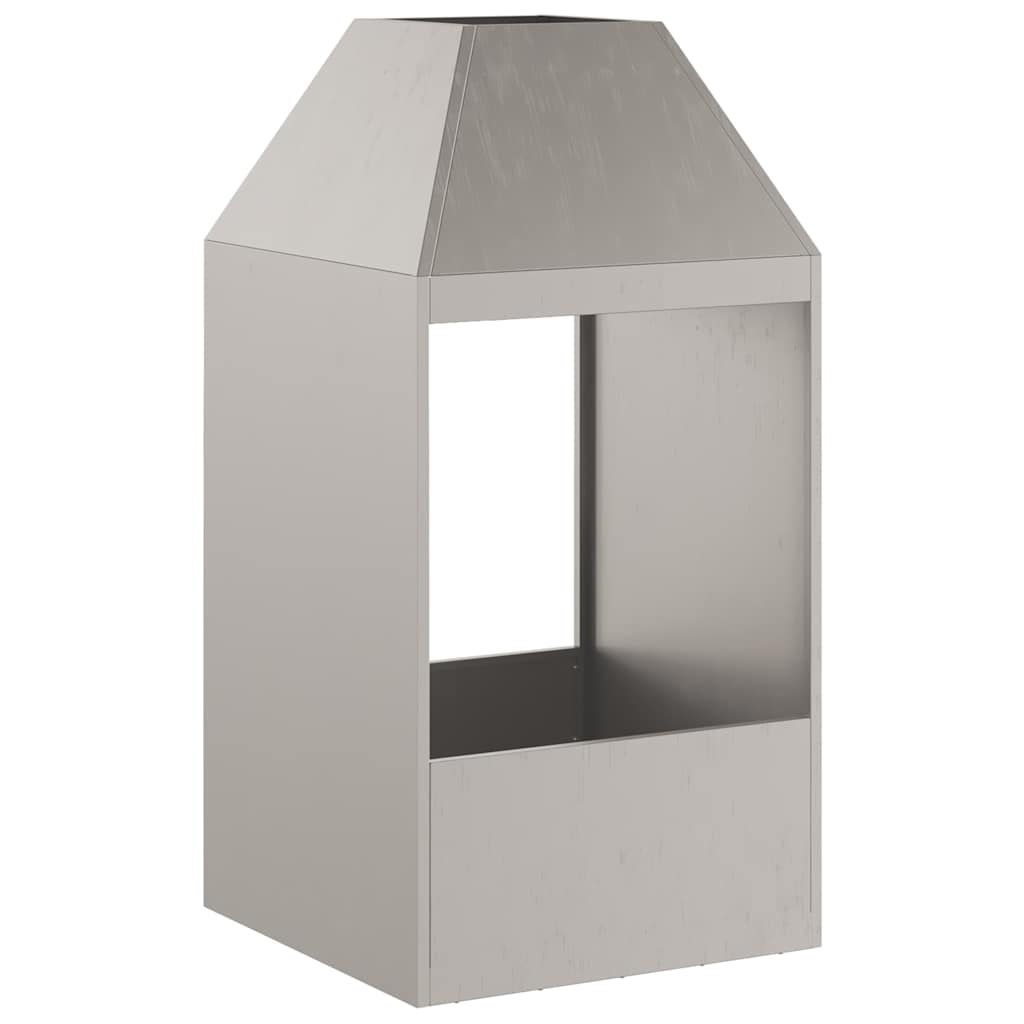 Braciere Ruggine 50 x 50 x 100 cm Acciaio Corten