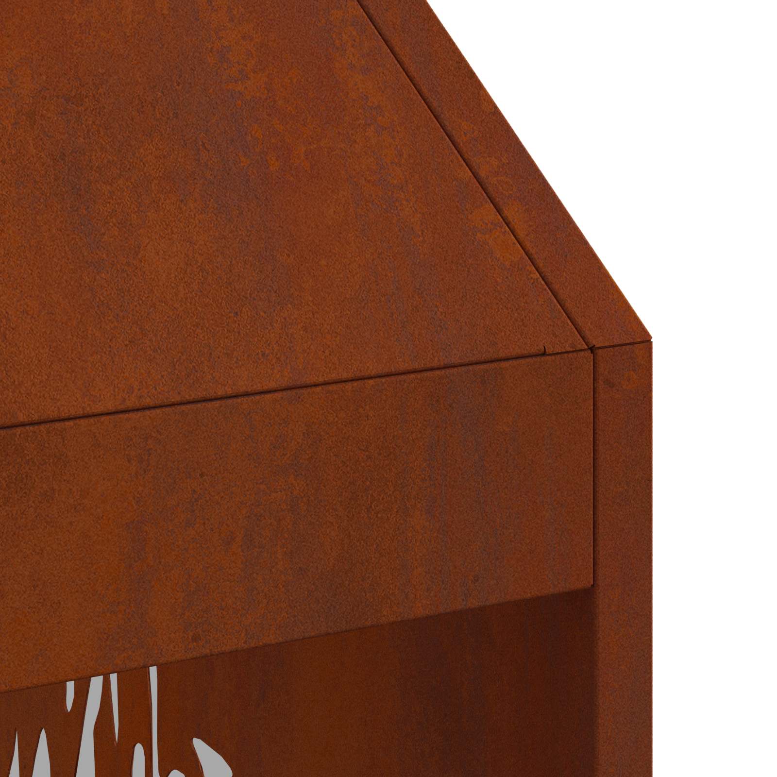 Braciere Ruggine 50 x 50 x 100 cm Acciaio Corten