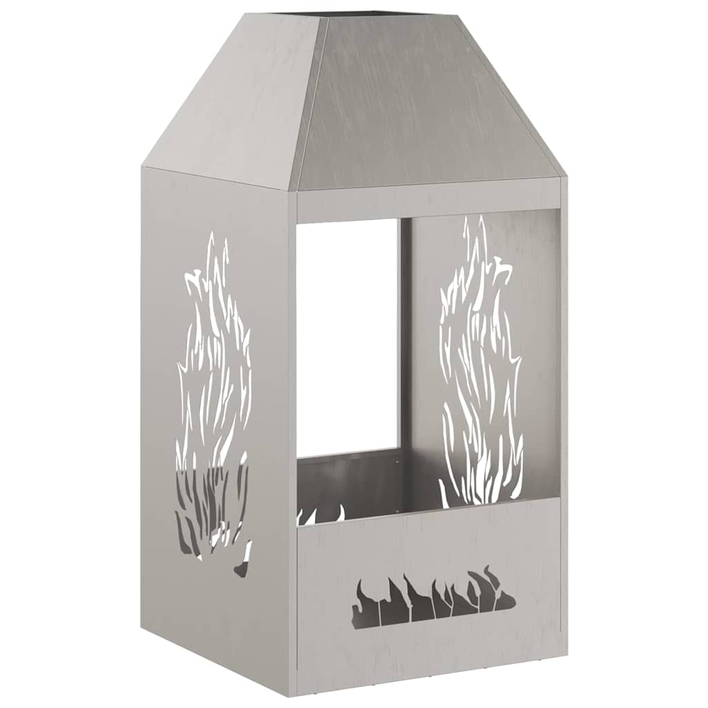 Braciere Ruggine 50 x 50 x 100 cm Acciaio Corten