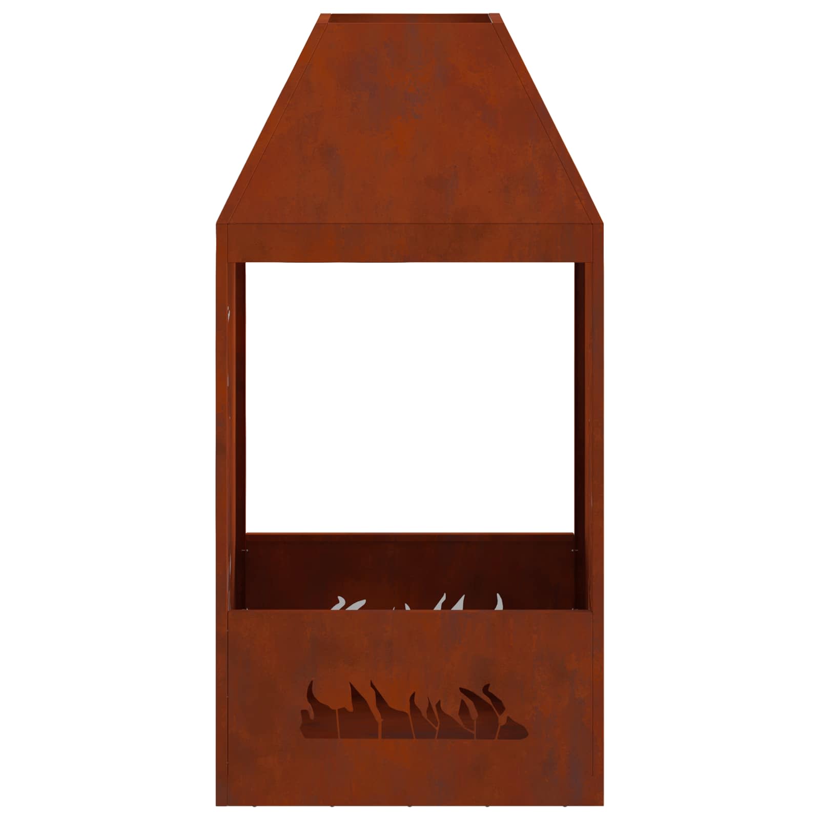 Braciere Ruggine 50 x 50 x 100 cm Acciaio Corten
