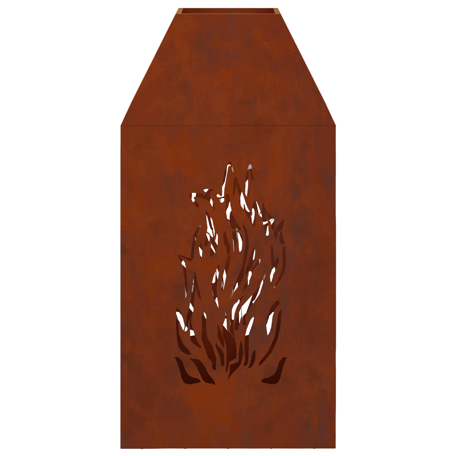 Braciere Ruggine 50 x 50 x 100 cm Acciaio Corten