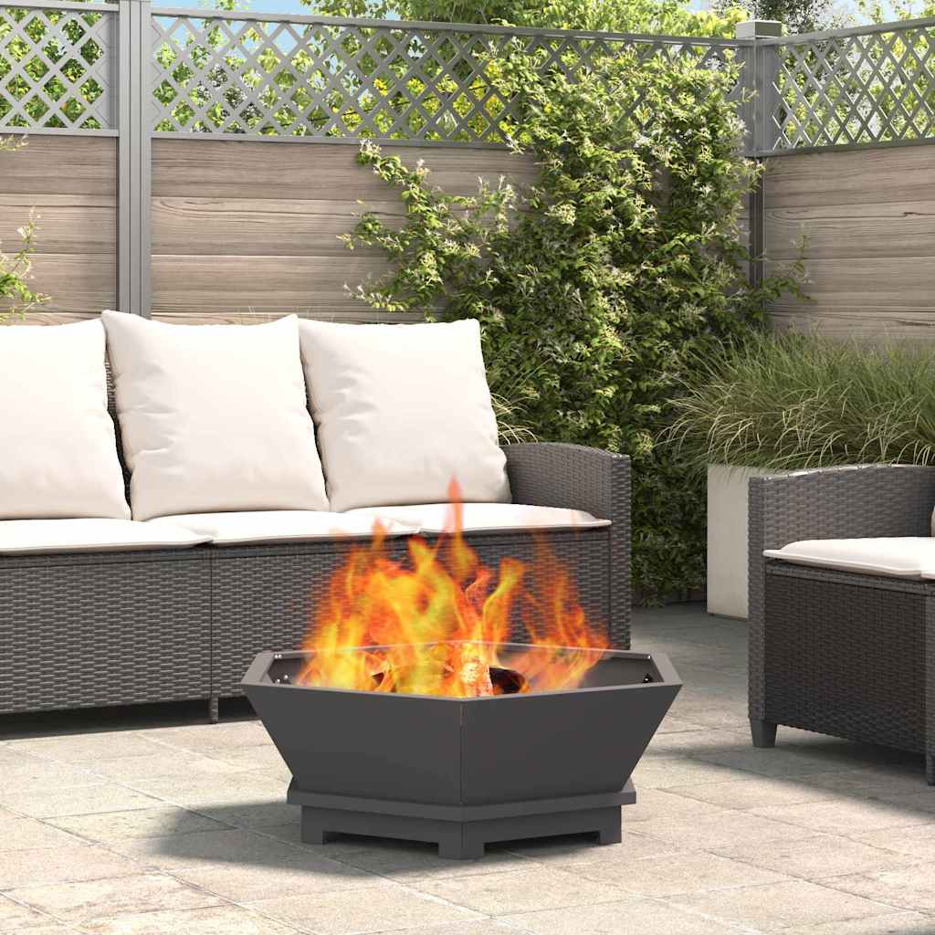 Braciere Nero 75 x 75 x 28 cm Acciaio Corten