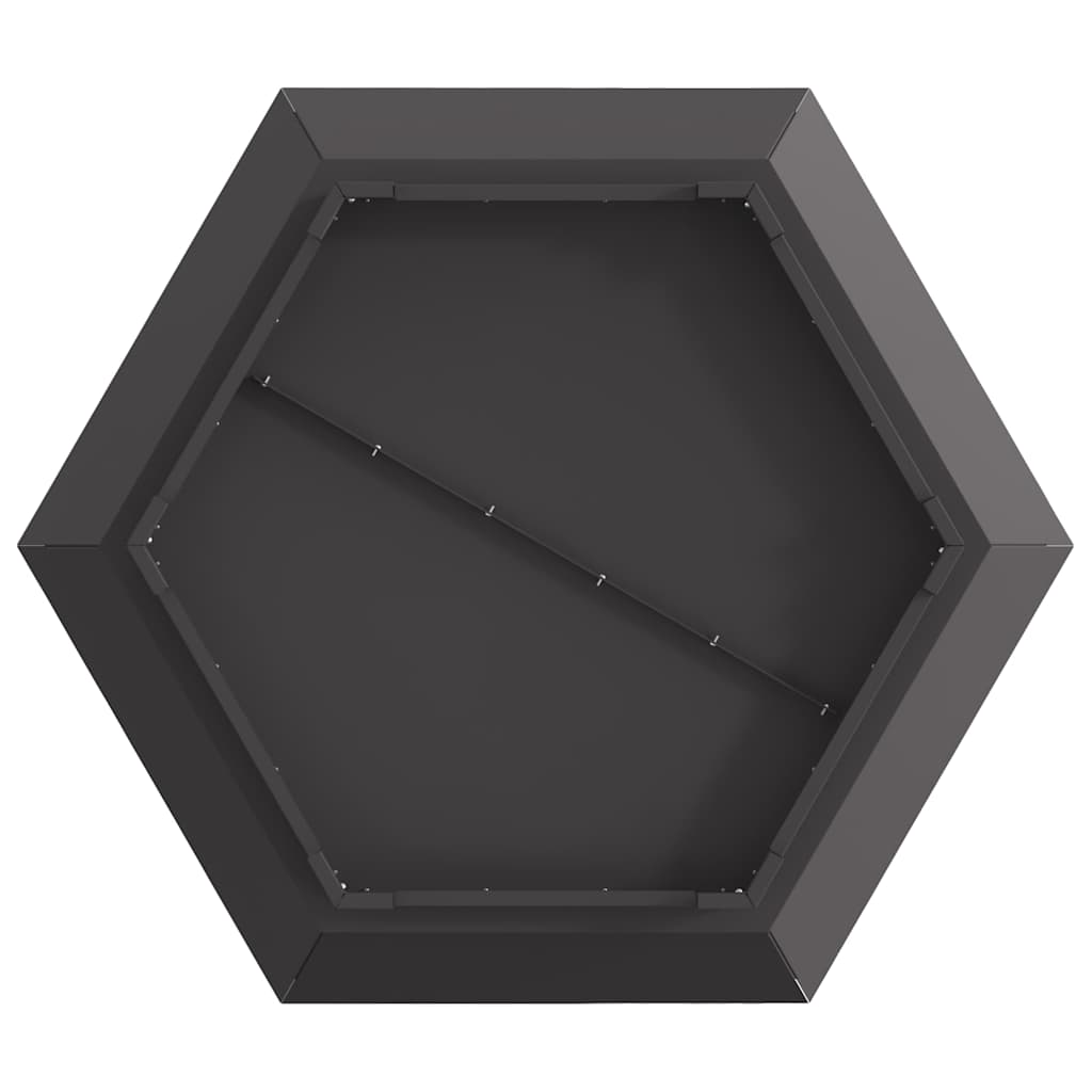 Braciere Nero 75 x 75 x 28 cm Acciaio Corten