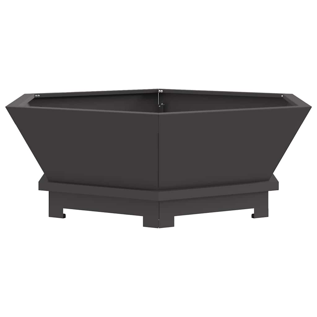 Braciere Nero 75 x 75 x 28 cm Acciaio Corten